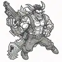 serious Sam   tattoo design idea