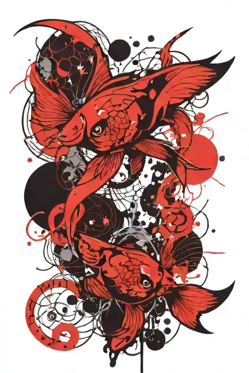 pisces and virgo  tattoo design idea