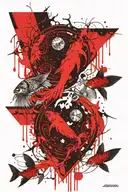 pisces and virgo  tattoo design idea