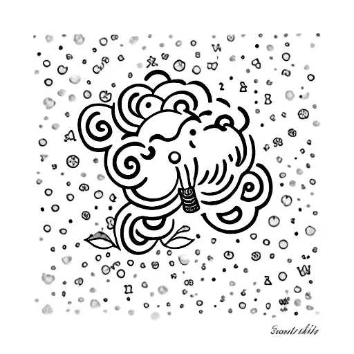  "salad snow" which means "sweet dreams" tattoo design idea