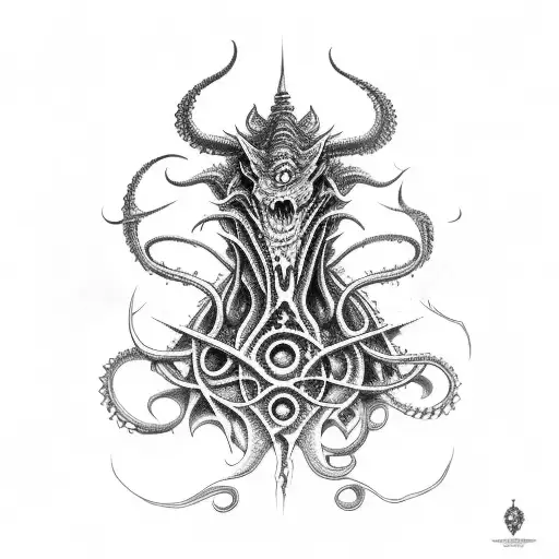 god dagon, lovecraft tattoo design idea