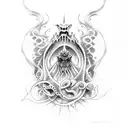 god dagon, lovecraft tattoo design idea