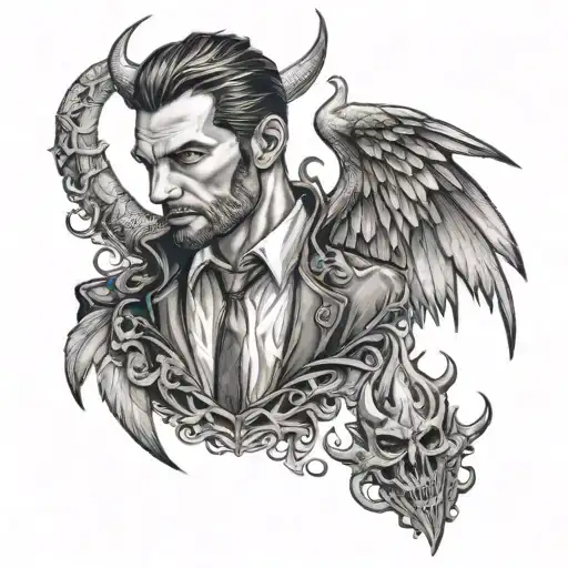 Lucifer Morningstar Scarlett tattoo design idea
