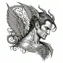 Lucifer Morningstar Scarlett tattoo design idea