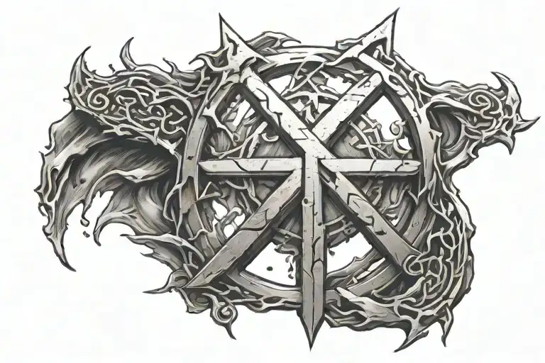 Create a protection Bind-Rune out of metal tattoo design tattoo design idea
