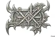 Create a protection Bind-Rune out of metal tattoo design tattoo design idea