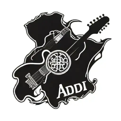 audi logo dodge logo guitars crossed by the handle tattoo design idea