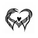 heart with the letter J incorporated tattoo design idea