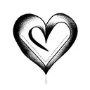 heart with the letter J incorporated tattoo design idea