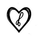 heart with the letter J incorporated tattoo design idea