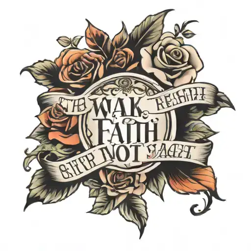 Walk by Faith not by Sight tattoo design idea