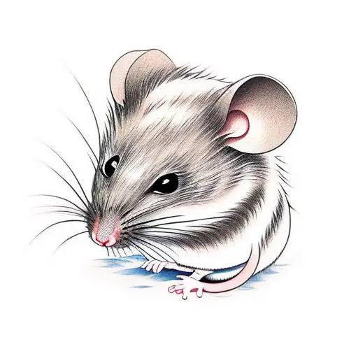 realistic mouse tattoo