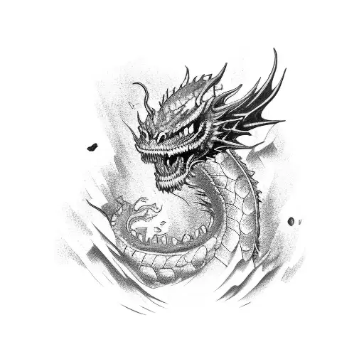 Dragon Zombie tattoo design idea