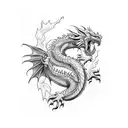 Dragon Zombie tattoo design idea