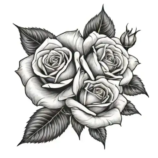 Roses dark for cover tattoo design idea