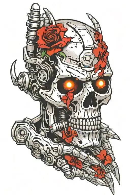 terminator hand tattoo design idea