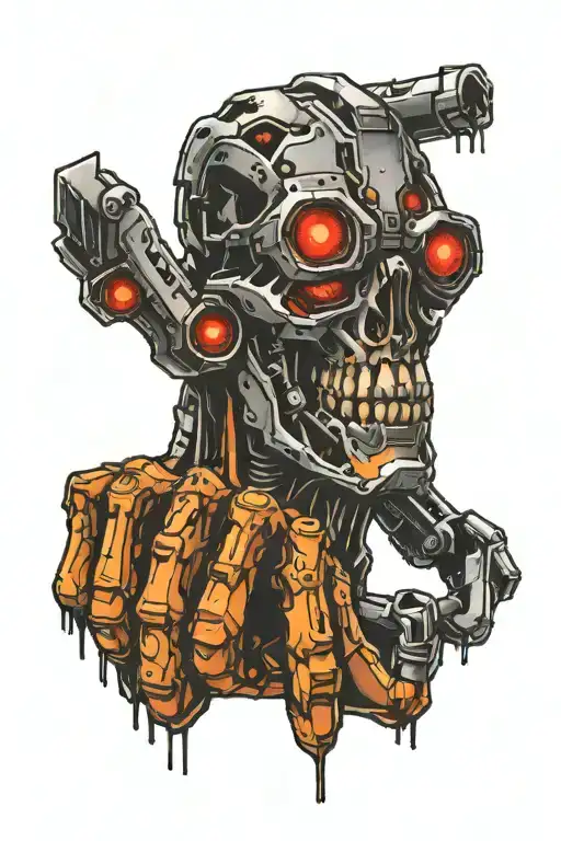 terminator hand tattoo tattoo design idea