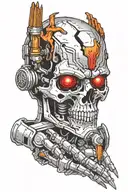terminator hand tattoo design idea