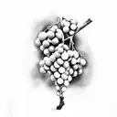wine grapes tattoo design idea