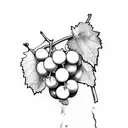 wine grapes tattoo design idea