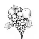wine grapes tattoo design idea