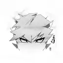 akatsuki Cloud with Itachi eyes tattoo design idea