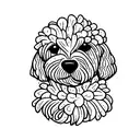 bichon maltes tattoo design idea
