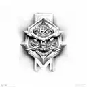number 4 roman numeral tattoo design idea