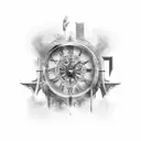 number 4 roman numeral tattoo design idea