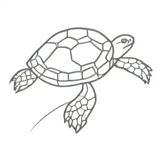 small turtle tattoo design idea