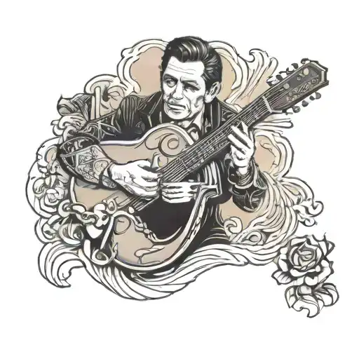 Johnny cash tattoo design idea