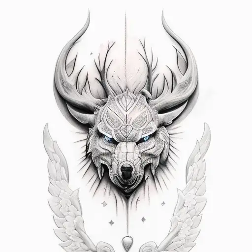 add shaded trees in the background tattoo design idea