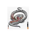 snake coiled with poker chips in the coils tattoo design idea