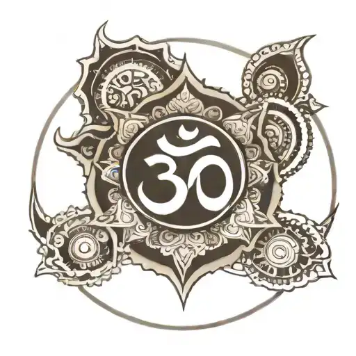 Place the Om symbol at the center of the mandala to signify Omnism and its roots in Hinduism and Buddhism. Cross  Integr tattoo design idea