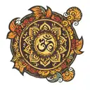 Place the Om symbol at the center of the mandala to signify Omnism and its roots in Hinduism and Buddhism. Cross  Integr tattoo design idea