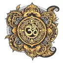Place the Om symbol at the center of the mandala to signify Omnism and its roots in Hinduism and Buddhism. Cross  Integr tattoo design idea
