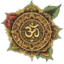 Place the Om symbol at the center of the mandala to signify Omnism and its roots in Hinduism and Buddhism. Cross  Integr tattoo design idea