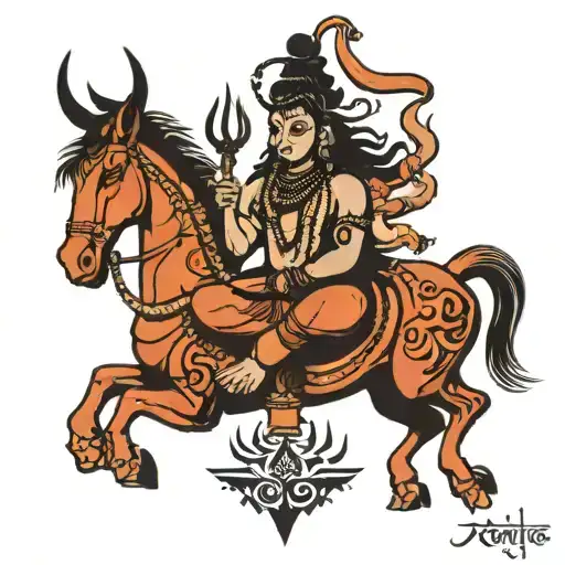 lord shiva rudra rup with sanskrit chants  tattoo design idea