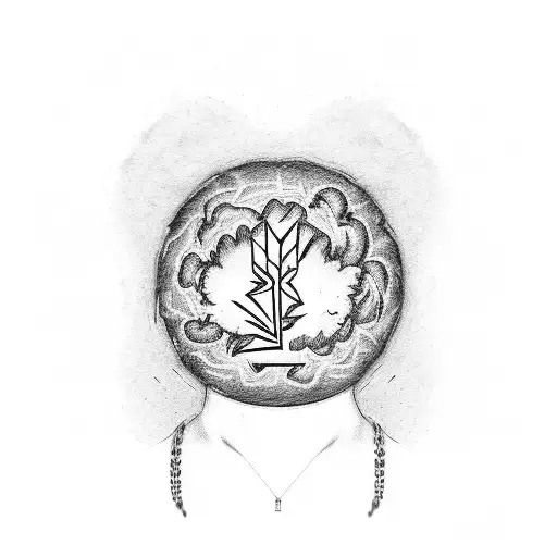 kid cudi holding a blunt tattoo design idea