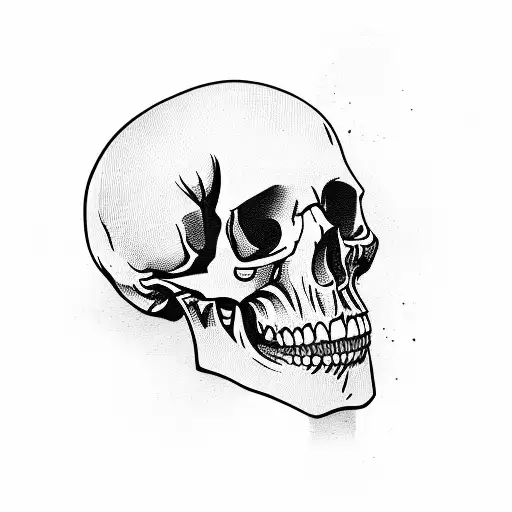 Skull tattoo design idea