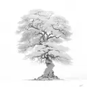oak tree tattoo design idea