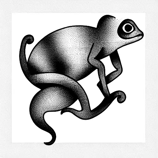 Chameleon for three friends tattoo design idea