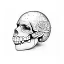 avocado head tattoo design idea