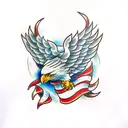 eagle fighting snake tattoo design idea