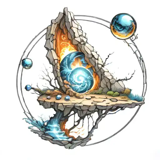 portal opening tattoo design idea