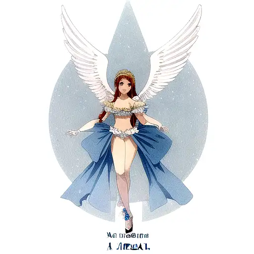 alas de ángel con letra M tattoo design idea