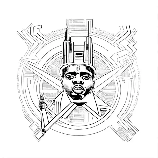 New York rap, New York hip Hop, 90s, Nas - Illmatic tattoo design idea
