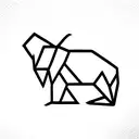 low polygon bear  tattoo design idea