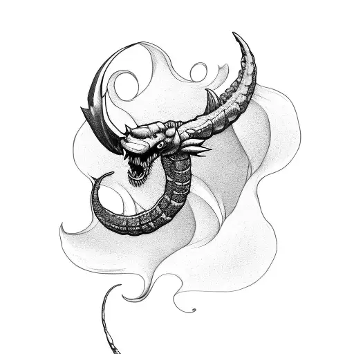 Jörmungandr around the forearm  tattoo design idea