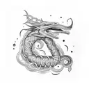 Jörmungandr around the forearm  tattoo design idea
